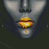 Golden Lips Diamond Paintings