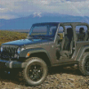 Grey Willys Jeep Diamond Paintings