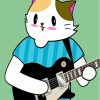 Guitar And Cat Diamond Paintings