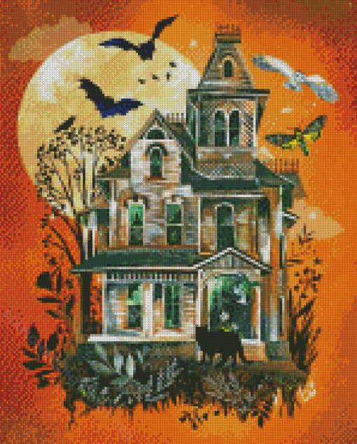 Halloween Haunted Property Diamond Paintings