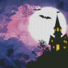 Halloween Purple Silhouette Diamond Paintings