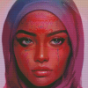 Hijabi African Lady Diamond Paintings