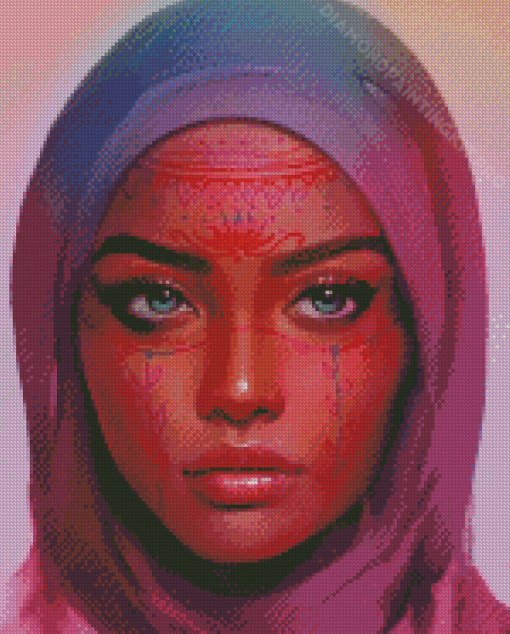 Hijabi African Lady Diamond Paintings