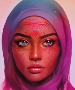 Hijabi African Lady Diamond Paintings