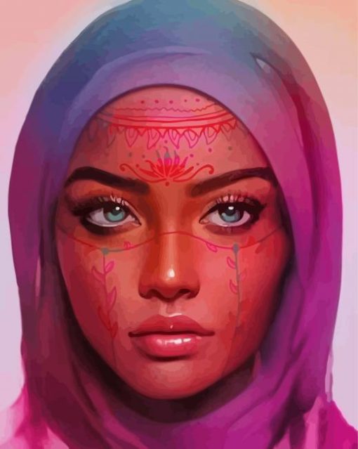 Hijabi African Lady Diamond Paintings