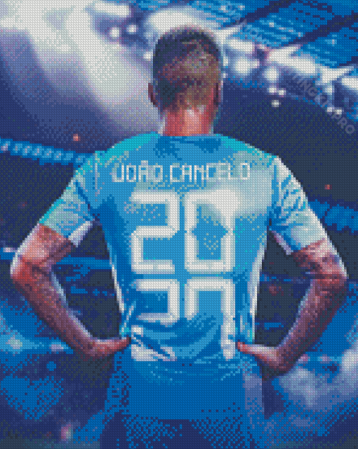 Joao Cancelo Player Back Art Diamond Paintings