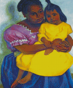 Latina Mother And Child Diamond Paintings