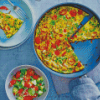 Masala Frittata With Avocado Salsa Diamond Paintings