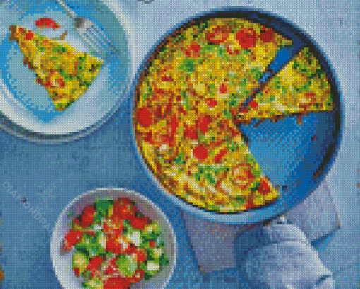 Masala Frittata With Avocado Salsa Diamond Paintings