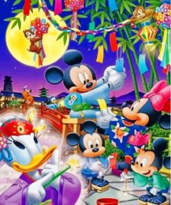 Mickey And Minnie In Japan With Friends Diamond Paintings