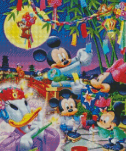 Mickey And Minnie In Japan With Friends Diamond Paintings