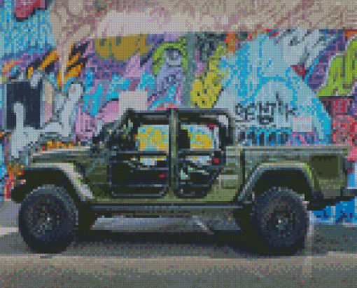 Military Jeep Diamond Paintings