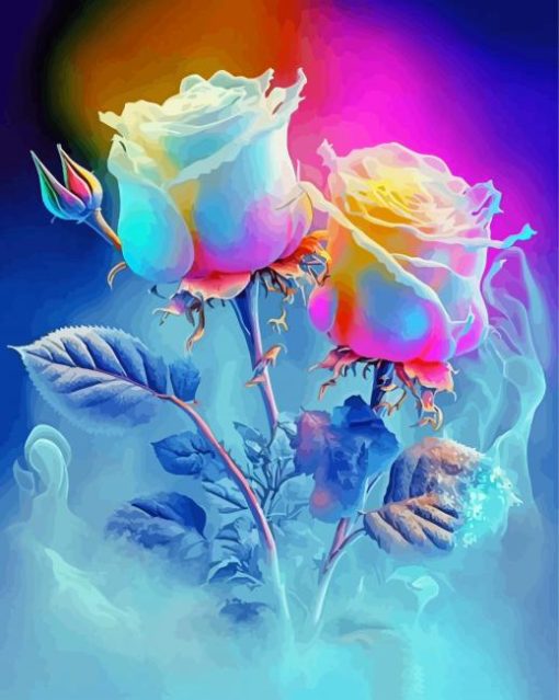 Neon Flowers Diamond Paintings