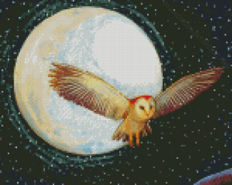 Owl Moon Diamond Paintings