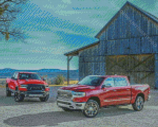 Pickup Ram Trucks Diamond Paintings