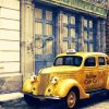 Rtero Yellow Taxi Cab Diamond Paintings