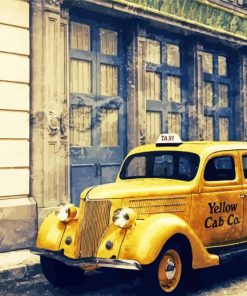 Rtero Yellow Taxi Cab Diamond Paintings