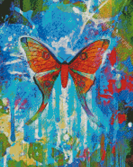 Splatter Whimsical Butterfly Diamond Paintings