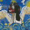 Starry Night Angel Dog Diamond Paintings