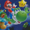 Super Mario Galaxy Game Characters Diamond Paintings