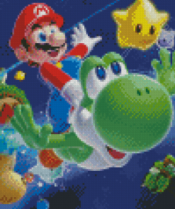 Super Mario Galaxy Game Characters Diamond Paintings