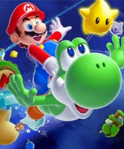 Super Mario Galaxy Game Characters Diamond Paintings