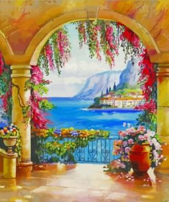The Arches With Flowers Diamond Paintings