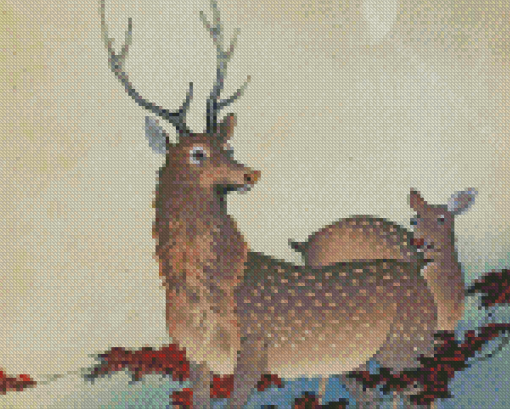 The Couple Deer Diamond Paintings