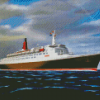 The Cruise Ship Qe2 Diamond Paintings