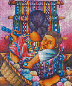 The Latina Mother And Child Diamond Paintings