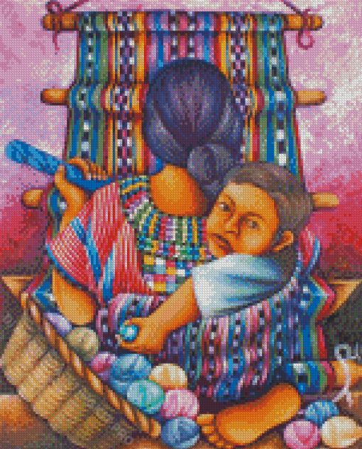 The Latina Mother And Child Diamond Paintings
