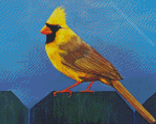 The Yellow Cardinal Diamond Paintings