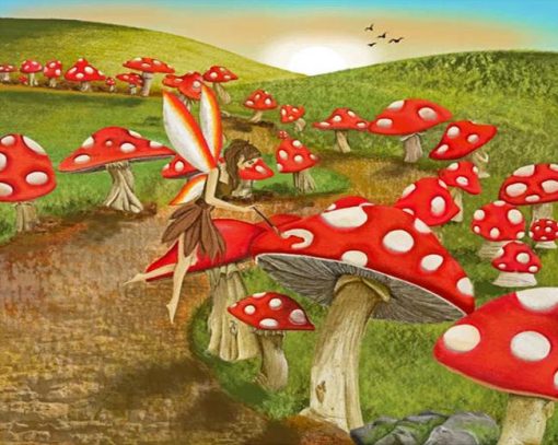 Toadstool Fairy Diamond Paintings