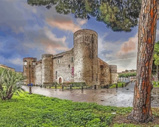 Ursino Castle in Catania Sicily Diamond Paintings