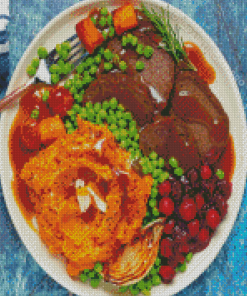 Vegan Roast Dinner Diamond Paintings