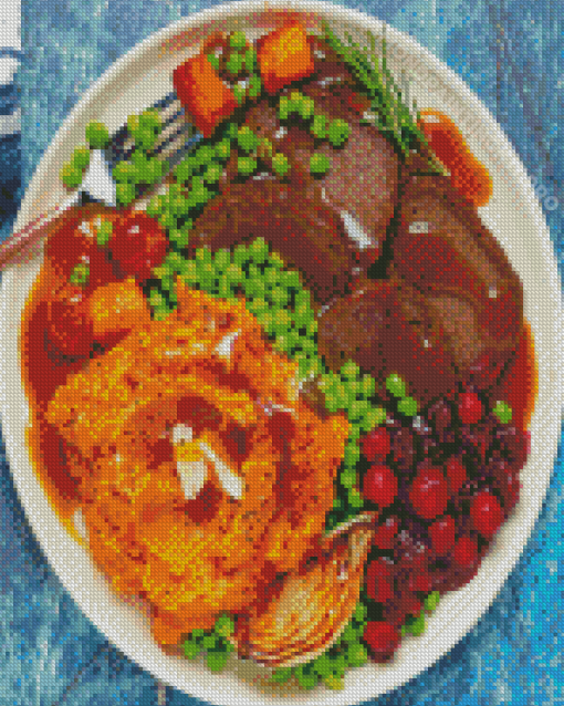 Vegan Roast Dinner Diamond Paintings