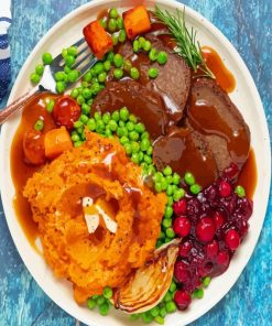 Vegan Roast Dinner Diamond Paintings