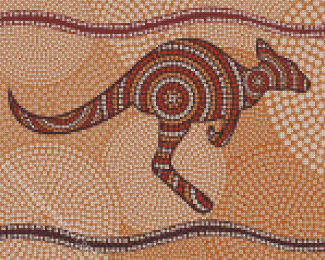 Aboriginal Australian Art Kangaroo Diamond Paintings