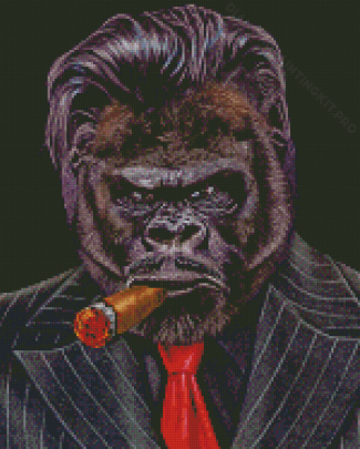 Aesthetic Gorilla Cigar Diamond Paintings