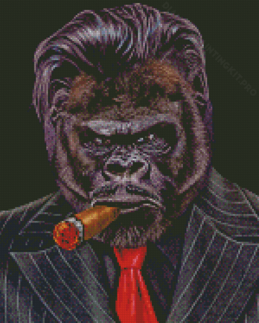 Aesthetic Gorilla Cigar Diamond Paintings