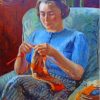 Aesthetic Lady Knitting Diamond Paintings