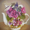 Aesthetic Teapot Flowers Diamond Paintings