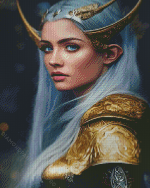 Aesthetic Elf Lady Warrior Diamond Paintings