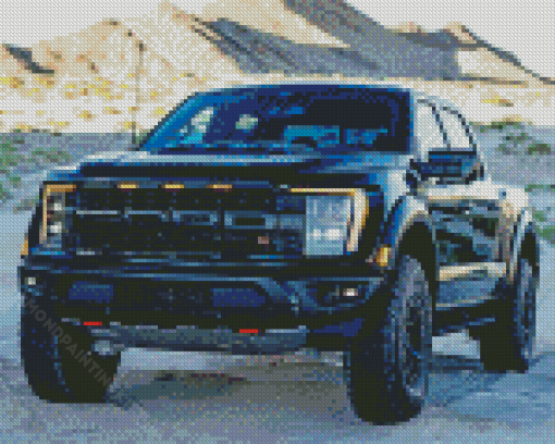 Black Ford Raptor Diamond Paintings