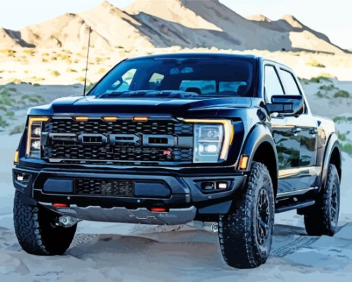 Black Ford Raptor Diamond Paintings