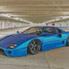 Blue Ferrari F40 Diamond Paintings