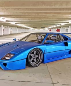 Blue Ferrari F40 Diamond Paintings