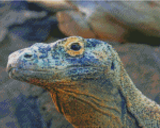 Blue Komodo Dragon Diamond Paintings