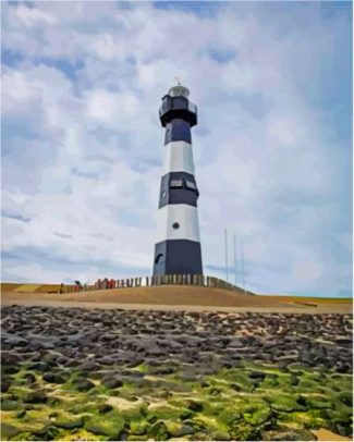 Breskens Lighthouse In Netherlands Diamond Paintings