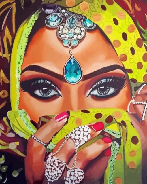 Cool Arabic Woman Diamond Paintings